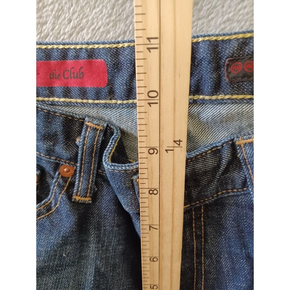 Low Rise Flare Bootcut Jeans Dark Wash Vtg Y2K Sz 30 Club AG Adriano Goldschmied - Picture 12 of 13